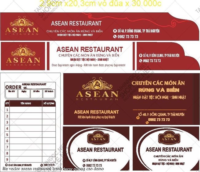 file vector asean restaurant tranh decor quang cao 